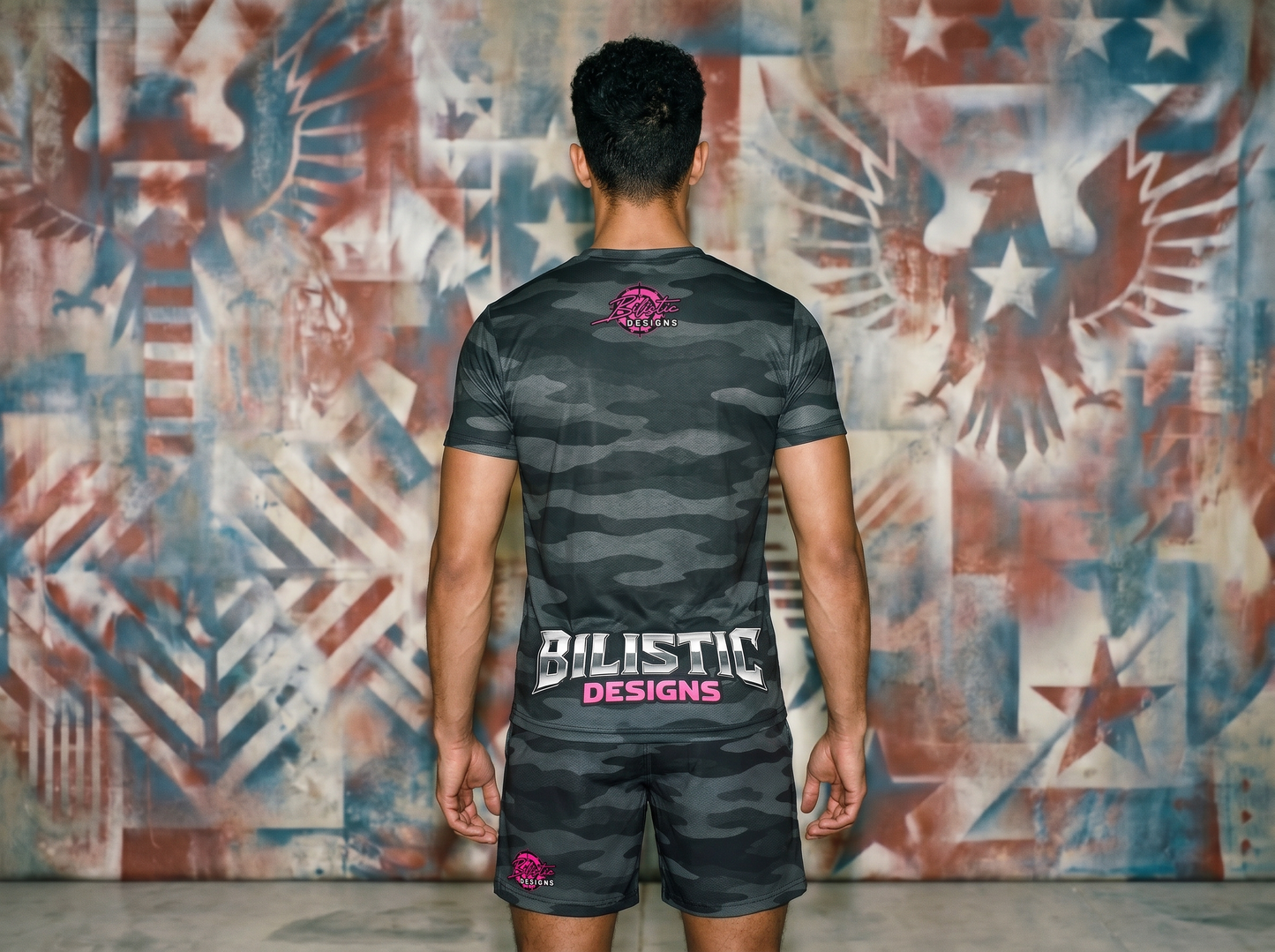 Urban Camo Skull & Rose T Shirt