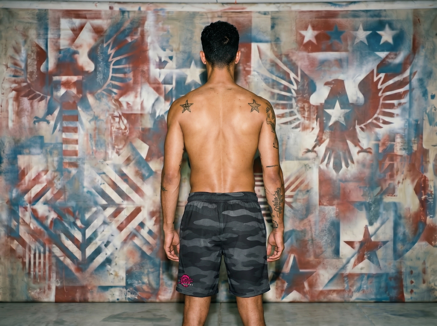Rifle Skull Swim Trunks